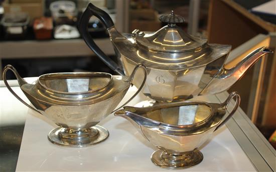 3 piece Scottish silver tea set